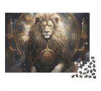 Starry Sky Lion Puzzle 1000 Pezzi Per Adulti, Tarot Style Pixel Art Reale, Esperienza Trasformativa, Design Da Incorniciare 1000pcs (75x50cm)