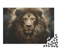 Starry Sky Lion Puzzle 1000 Pezzi Per Adulti, Tarot Style Pixel Art Reale, Esperienza Trasformativa, Design Da Incorniciare 1000pcs (75x50cm)