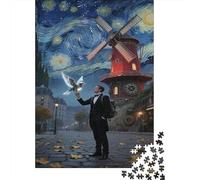 Starry Sky Puzzle 1000 Pezzi, Punk Style Geografia Mentale, Esperienza Tattile, Opera Conversazionale 1000pcs (75x50cm)