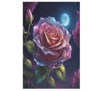 Starry Sky Rose Puzzles in Legno 1000 Pezzi, Puzzle Per Adulti Bambini Per La Stampa Ad Alta Definizione, Gioco Di Famiglia Sfida 78×53cm
