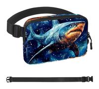 Starry Sky Shark Cintura da corsa per donne e uomini, porta telefono per corsa, marsupio per donne e uomini, supporto per telefono, marsupio da corsa, taglia regolabile, Multicolore 07,
