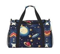 Starry Sky Universe Space Weekender Overnight Carry On Bag, per donne e uomini, perfetta per frequent flyer, Nero , Taglia unica