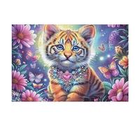 Starry Sky White Tiger Rompicapo 1000 Pezzi Per Regalo Di Epifania Cartone Spesso Per Bambini Attività Educativa Per Tutta La Famiglia Edizione Limitata Da Passatempo 1000 PCS/75x50cm