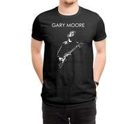 STARRY STAR LILILOV Men's T Shirts Gary Moore Poster Black XXL