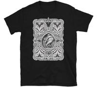 STARRY STAR Men's Coptic Cross Tee Alchemist Egyptian The Rod of Asclepius Black T-Shirts Black L