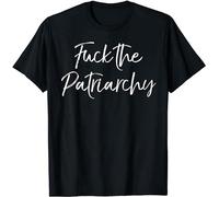 STARRY STAR Men's Funny Feminist Quote Cute Feminism Gift Fuch The Patriarchy T-Shirts Black 3XL