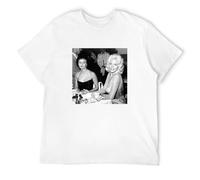 STARRY STAR Men's Jayne Mansfield Sophia Loren Looking Her Boobs Men T-Shirts White L