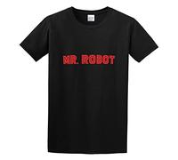 STARRY STAR Men's Mr. Robot Logo T-Shirts Black XXL