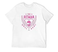 STARRY STAR Men's The Hitman Bret Hart 1 Color Skull Funny Black Vintage Gift Men T-Shirts White XL