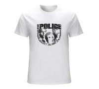 STARRY STAR Men's The Police Band Vintage, Cotton Tee T-Shirts White XXL