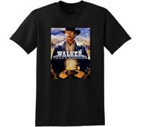 STARRY STAR Men's Walker Texas Ranger T Shirt Black XL