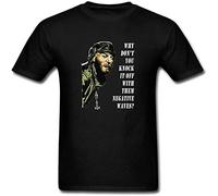 STARRY STAR Why Don't You Knock It off with Them Negative Waves Designed T-Shirt for Men Black L