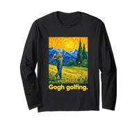 Starry Style Golfer Art Golf Course Maglia a Manica