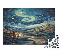 Starry Town Puzzles 1000 Pezzi Carta Riciclata Cosmic Art Puzzle per Bambini Regalo Divertente E Attività for Home Grande Regalo for Child‘s Birthday 38x26cm/1000pcs