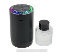 Starry Umidificatore per auto, diffusore di aromi con oli essenziali, potenza di profumo regolabile, funzionamento a batteria, Smart Auto On-Off, proiettore a stella, compatto, nero, per interni del