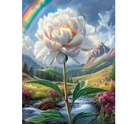 Starry White Peony Puzzle 1000 Pezzi Per Regalo Di Pasqua Cartone Spesso Per Bambini Animals And Plants Attività Educativa Per Tutta La Famiglia Con Confezione Regalo Qualità Garantita 1000 PCS