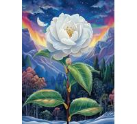 Starry White Rose Rompicapo 300 Pezzi Cinque Terre Per Famiglie Animals And Plants Cartone Spesso Senza Polvere Per Riunioni Familiari Da Passatempo Con Poster Incluso 300 PCS