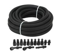 Starrypxl 3/8in 6 AN LS Conversion Fuel Injection Line Fitting Kit 25ft Hose Complete Adapter EFI FI System High Performance Durable Flexible Ideal Automotive Upgrade