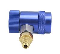 Starrypxl Air Conditioning Coupler Brass A/C Fluorine Quick Connector Blue for Trailers RVs Automobiles Commercial Vehicles Durable Efficient Design (Blue)