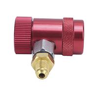 Starrypxl Air Conditioning Coupler Brass A/C Fluorine Quick Connector Blue for Trailers RVs Automobiles Commercial Vehicles Durable Efficient Design (Red)