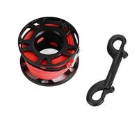 Starrypxl KEEP DIVING Aviation Aluminum Finger Reel Clip Scuba Diving Tech Spool 15m Line Lightweight Durable Corrosion Resistant for Underwater Exploration Black Grey Blue Pink (Nera)