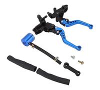 Starrypxl Motorcycle Brake Clutch Pump Levers Hydraulic Master Cylinder Reservoir Red Pair Adjustable Durable Performance Racing (Blu)