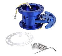 Starrypxl Racing Steering Wheel Quick Release Hub Kit Tilt Flipped Adapter Blue Enhanced Grip Performance (Blue)