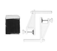 Starrypxl Table Tennis Net And Post Set Durable Folding Adjustable Easy Setup Portable Tennis Mesh Net With Screw On Clamp For Indoor Outdoor Play Plastic Material