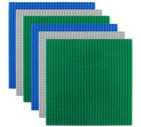StarryTiger 6 Pezzi Base Piattaforma per Classic, Giochi Creativi per Costruttori, Piastre di Base Multicolore Compatibili con Tutte Le Principali Marche, Giocattoli Educativi, 25,5 x 25,5 cm