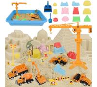 StarryTiger Sabbia Cinetica Bambini, Costruzione Valigetta Costruzione Sabbia Set, Cinetica mit 1000g, Set Sabbiera Magica per Bambini, Sabbiera Giocattolo, per 3 4 5 6 7 8 9 10 Bambino Regalo