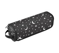 Stars and The Moon - Borsa porta attrezzi per capelli con tappetino resistente al calore, borsa organizer portatile per arricciacapelli, piastre, spazzole, fermagli e fascette per capelli