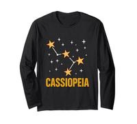 Stars Constellation Cassiopea Vintage Astronomo femminile Maglia a Manica