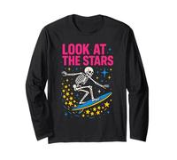 Stars Constellation Guarda l'astrologia spaziale degli uomini delle stelle Maglia a Manica