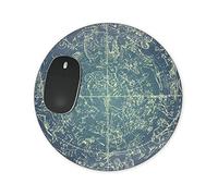 Stars Constellations Map Mousepad - neoprene for Optical & laser mouse, Blue, Round Mousepad