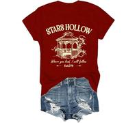 Stars Hollow Shirt, Stars Hollow Where You Lead I Will Follow Shirt, Stars Hollow 1779 t-shirt girocollo, Porpora, S