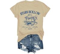 Stars Hollow Shirt, Stars Hollow Where You Lead I Will Follow Shirt, Stars Hollow 1779 t-shirt girocollo, cachi, XL