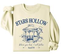 Stars Hollow Sweatshirt, Stars Hollow Where You Lead I Will Follow Felpe, Stars Hollow 1779 Camicia a maniche lunghe, Khika, XL