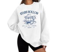 Stars Hollow Sweatshirt, Stars Hollow Where You Lead I Will Follow Shirt, felpa unisex, bianco, S