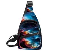 Stars Nebula Borsa a tracolla con tracolla regolabile, borsa a tracolla per uomo e donna, zaino a tracolla per viaggi, ciclismo, lavoro, sport, Multicolore 12., 11.8x7x1.5in/30x18x4cm