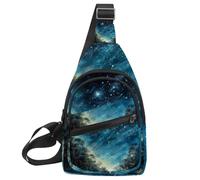 Stars Nebula Borsa a tracolla con tracolla regolabile, borsa a tracolla per uomo e donna, zaino a tracolla per viaggi, ciclismo, lavoro, sport, Multicolore 10., 11.8x7x1.5in/30x18x4cm