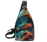 Stars Nebula Borsa a tracolla con tracolla regolabile, borsa a tracolla per uomo e donna, zaino a tracolla per viaggi, ciclismo, lavoro, sport, Multicolore 12., 11.8x7x1.5in/30x18x4cm