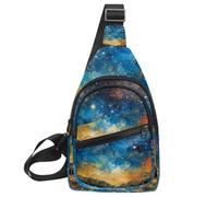Stars Nebula Borsa a tracolla con tracolla regolabile, borsa a tracolla per uomo e donna, zaino a tracolla per viaggi, ciclismo, lavoro, sport, Multicolore 07, 11.8x7x1.5in/30x18x4cm