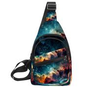 Stars Nebula Borsa a tracolla con tracolla regolabile, borsa a tracolla per uomo e donna, zaino a tracolla per viaggi, ciclismo, lavoro, sport, Multicolore 17, 11.8x7x1.5in/30x18x4cm