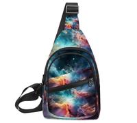 Stars Nebula Borsa a tracolla con tracolla regolabile, borsa a tracolla per uomo e donna, zaino a tracolla per viaggi, ciclismo, lavoro, sport, Multicolore 18, 11.8x7x1.5in/30x18x4cm