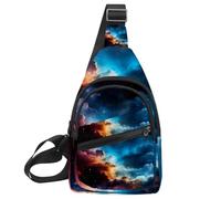 Stars Nebula Borsa a tracolla con tracolla regolabile, borsa a tracolla per uomo e donna, zaino a tracolla per viaggi, ciclismo, lavoro, sport, Multicolore 13, 11.8x7x1.5in/30x18x4cm