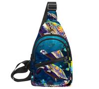 Stars, Nebula Crossbody Zaino Sling Bag Viaggi Escursionismo Borsa da Petto, Multicolore 12., 11.8x7x1.5in/30x18x4cm