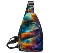 Stars Nebula Sling Bag, Crossbody Sling Backpack Travel Hiking Chest Bag Daypack per borse borsa a tracolla donna uomo, Multicolore 01, 11.8x7x1.5in/30x18x4cm