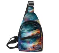 Stars Nebula Sling Bag, Crossbody Sling Backpack Travel Hiking Chest Bag Daypack per borse borsa a tracolla donna uomo, Multicolore 03, 11.8x7x1.5in/30x18x4cm