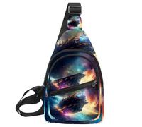 Stars Nebula Sling Bag, Crossbody Sling Backpack Travel Hiking Chest Bag Daypack per borse borsa a tracolla donna uomo, Multicolore 13, 11.8x7x1.5in/30x18x4cm
