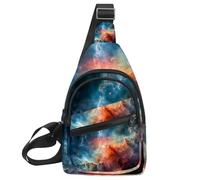 Stars Nebula Sling Bag, Crossbody Sling Backpack Travel Hiking Chest Bag Daypack per borse borsa a tracolla donna uomo, Multicolore 09, 11.8x7x1.5in/30x18x4cm